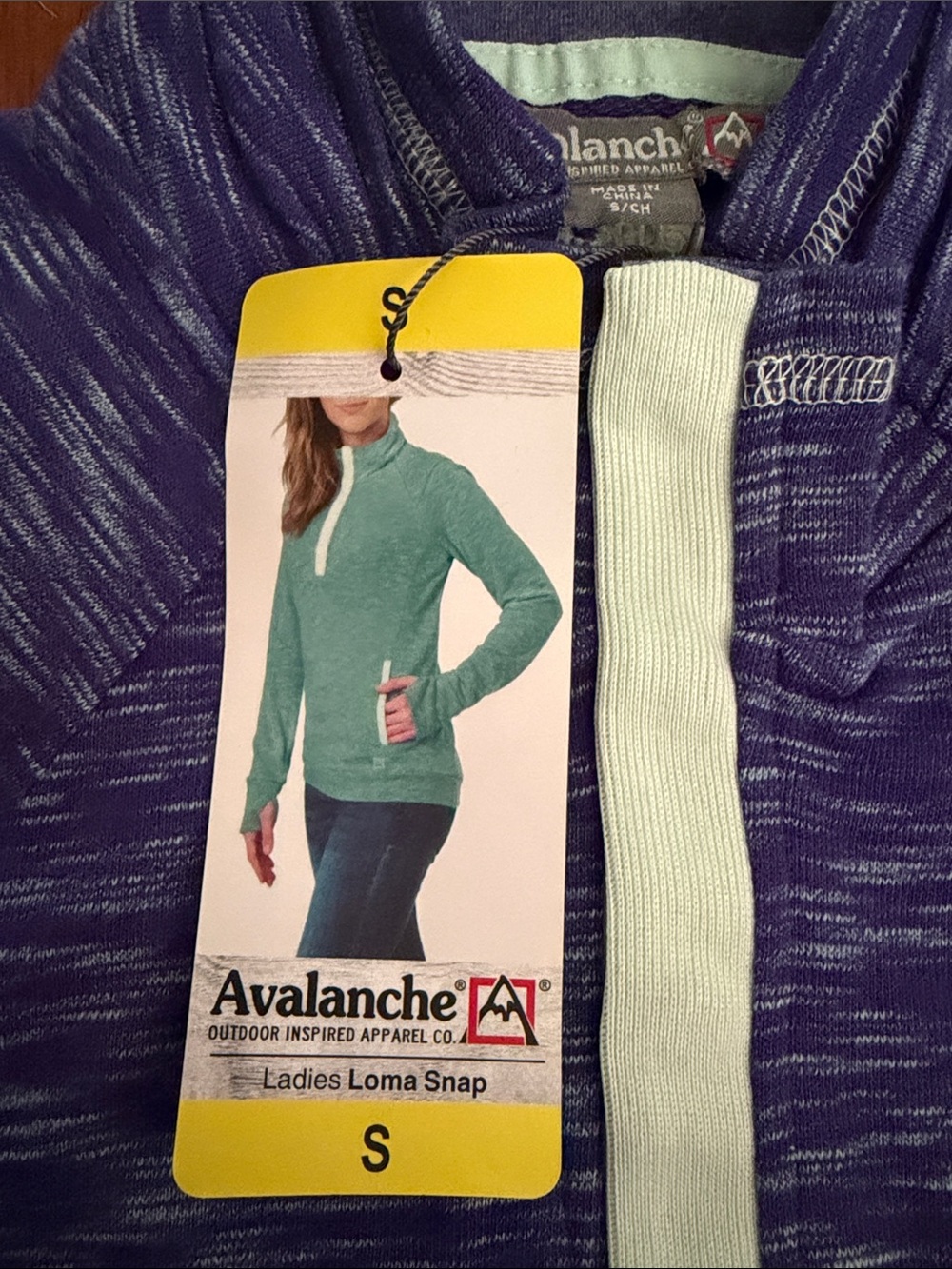 Avalanche Ladies Loma Snap Sweater in Purple Heather